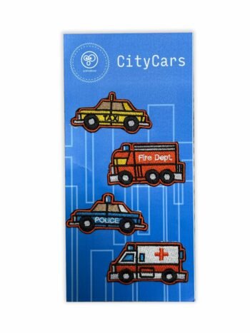 City Cars - Şehir Temalı Ütülenebilir Yama Seti (4'lü)